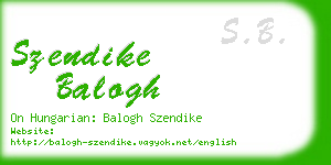szendike balogh business card